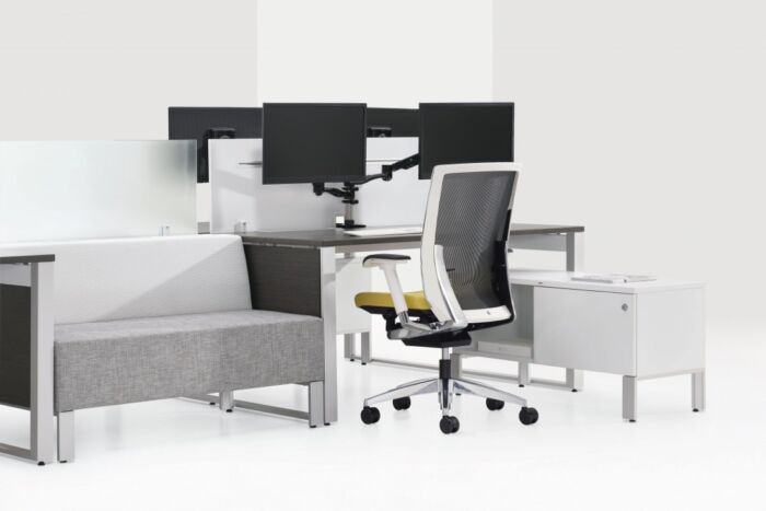 Bench Desks With a White Background