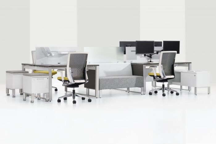 Bench Desks With a White Background