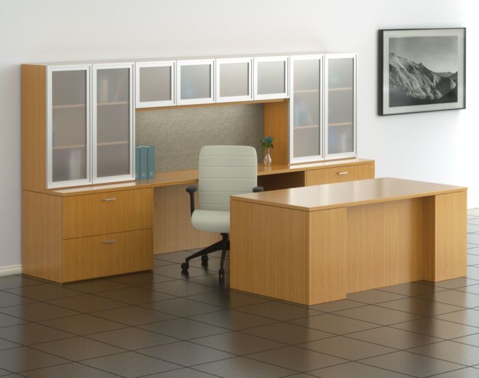 Gesso Office Desks and Casegoods by Indiana Furniture