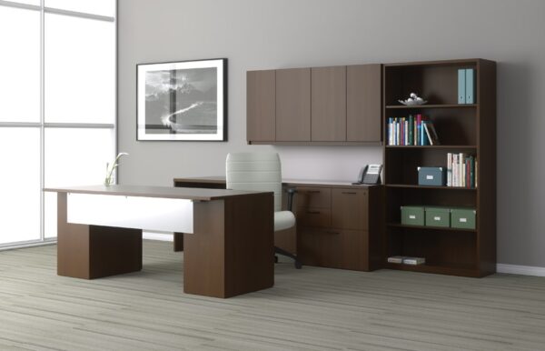 Gesso Office Desks and Casegoods by Indiana Furniture