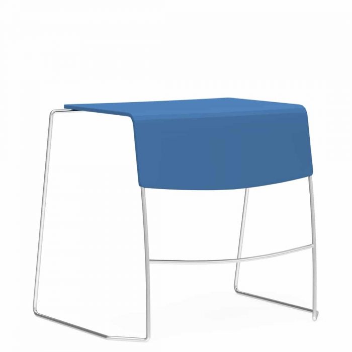Blue Stacking Table, 32” Wide With Chrome Frame (DTA1832P)