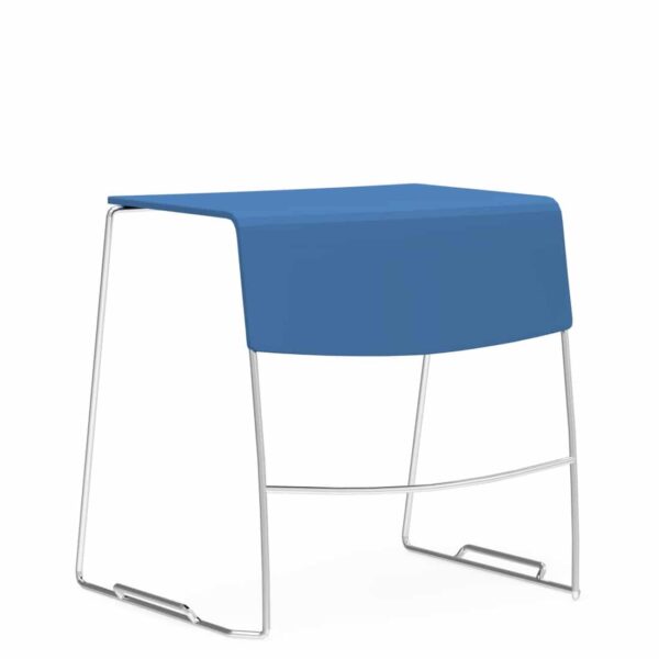 Blue Stacking Table, Ganging Chrome Frame (DTS1828PG)