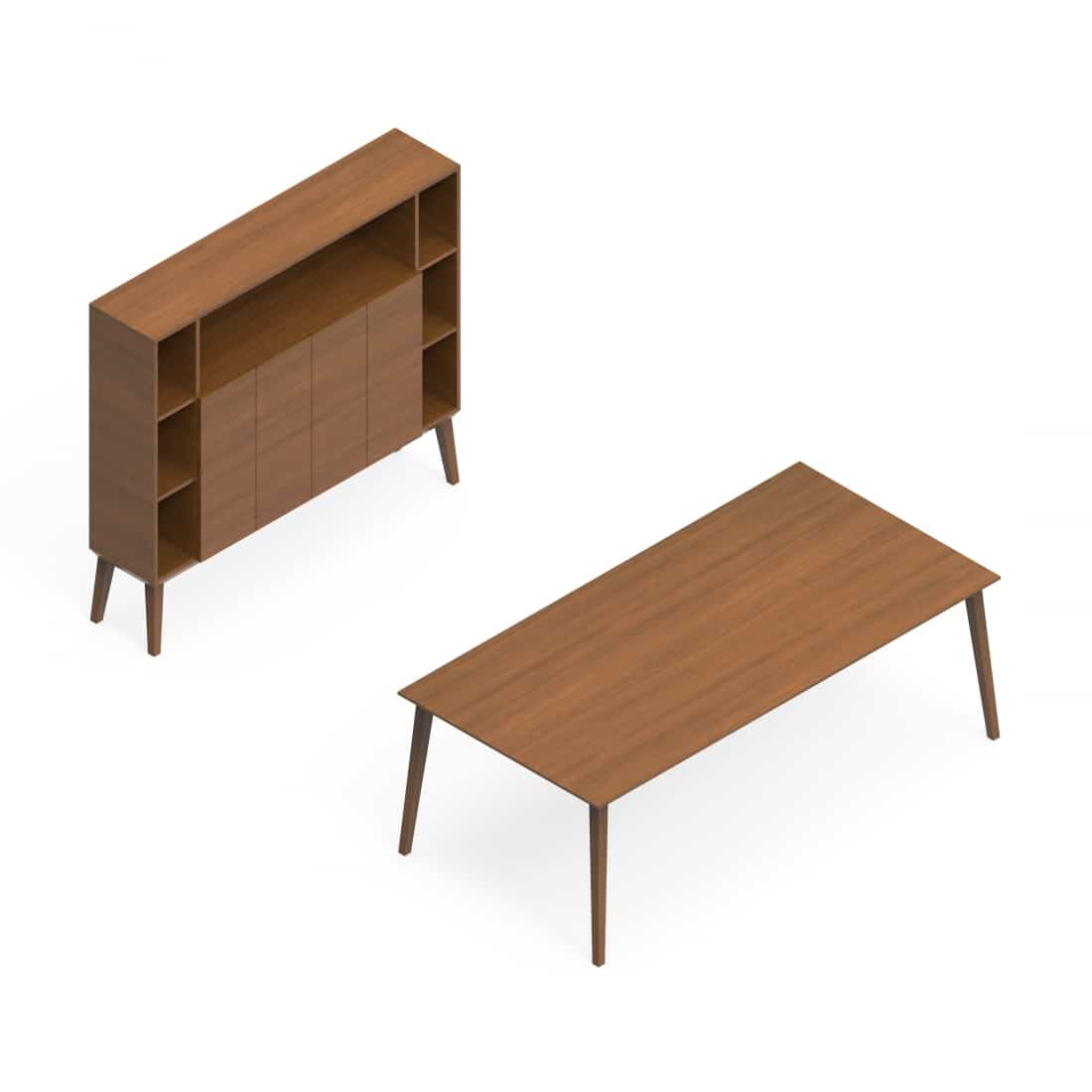 Corby Laminate Desking With Bookcase And Table CBY201
