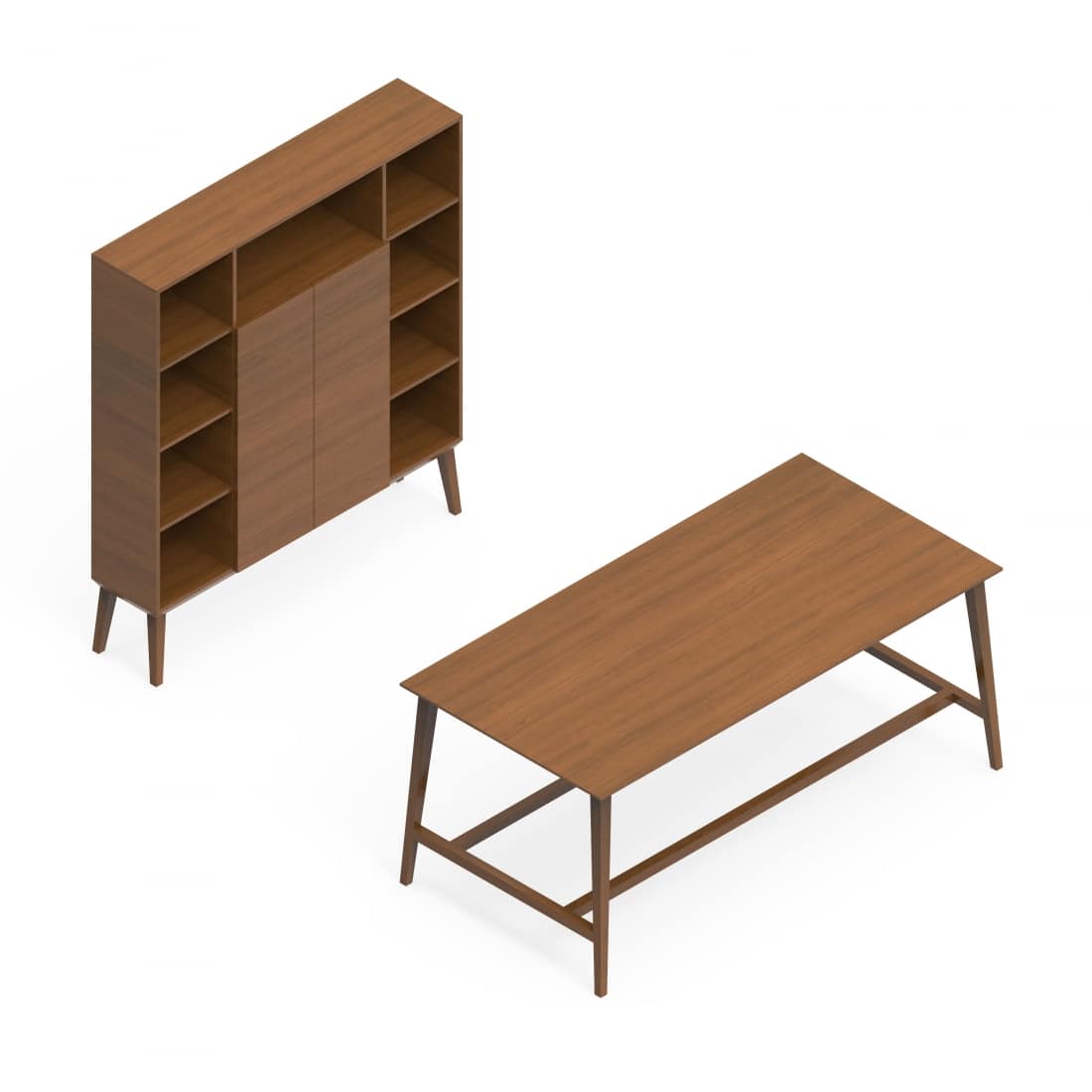 Corby Laminate Desking With Bookcase And Table CBY202