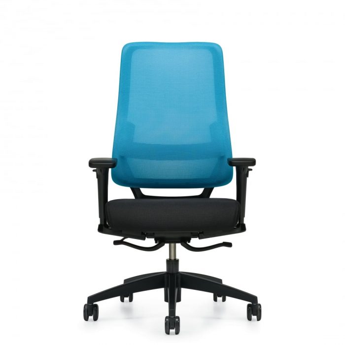 blue and black ergonomic SORA chair