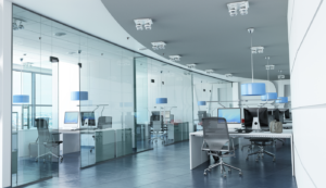 modern glass wall office design