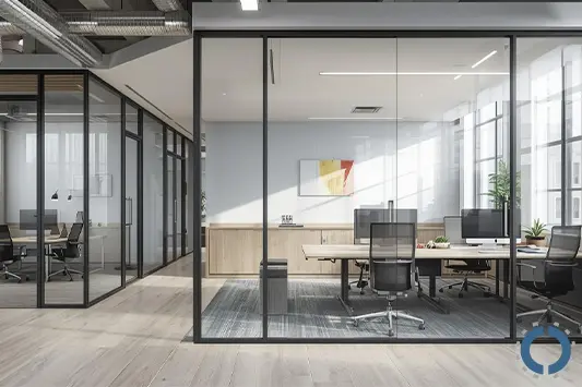 glass demountable walls