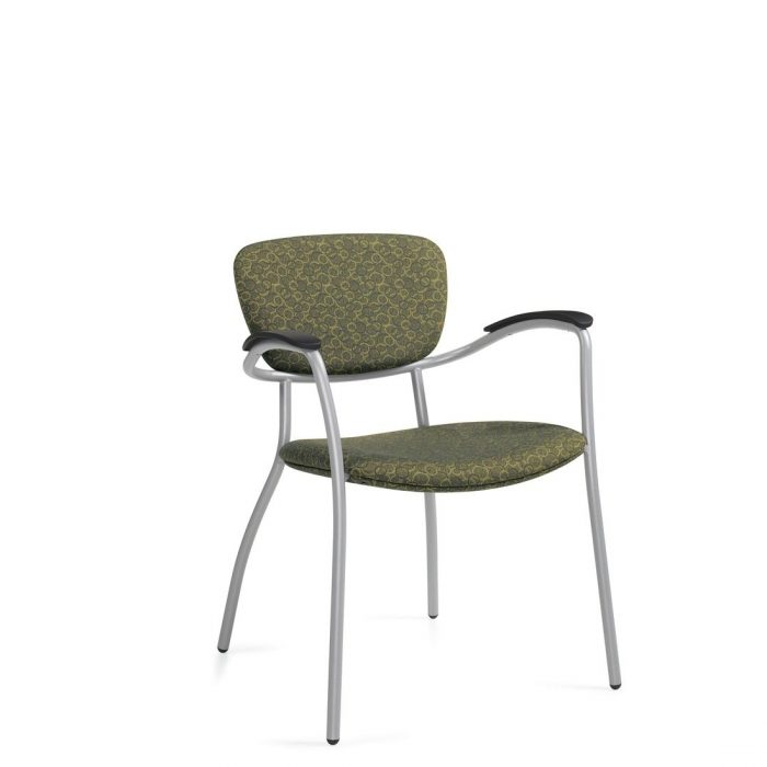 Caprice guest chair with arms, model 3365. This chair has been placed on a white background.
