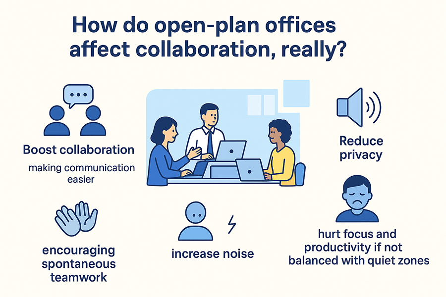 Open Plan Offices Affect Collaboration