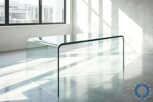 glass Commercial Office desk