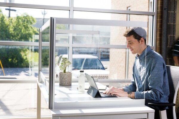 Desk Shield Desktop Acrylic Protection | Collaborative Office Interiors