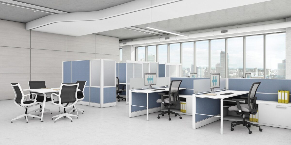 Compile Modular Cubicle System with 54″ Privacy Panels product view