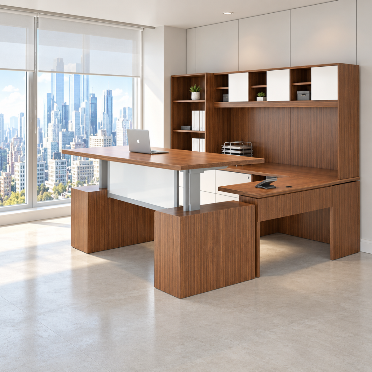 Global Lufton Veneer Desking Series