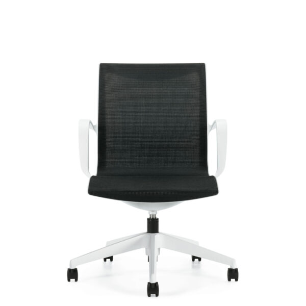 Solar Mesh Office Chair with White Frame and Arms