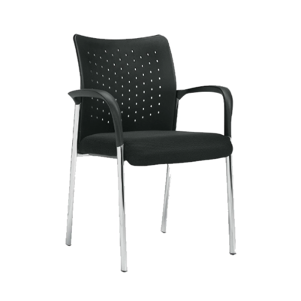 Offices To Go OTG11740B Plastic Back Office Guest Chair