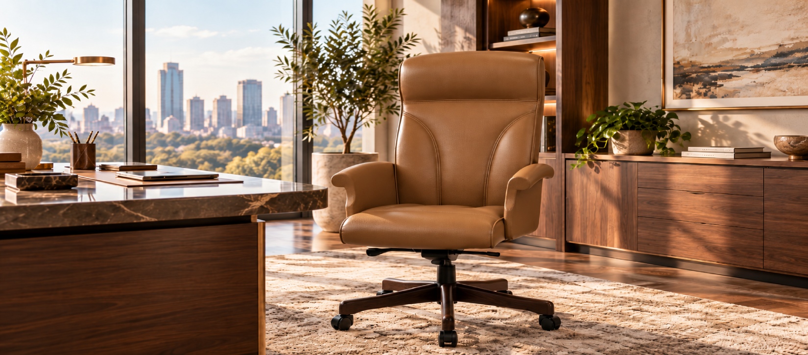 Via Oslo Executive and Conference Leather Chair
