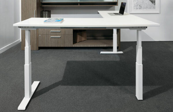 Global FreeFit Height-Adjustable L-Shaped Standing Desk