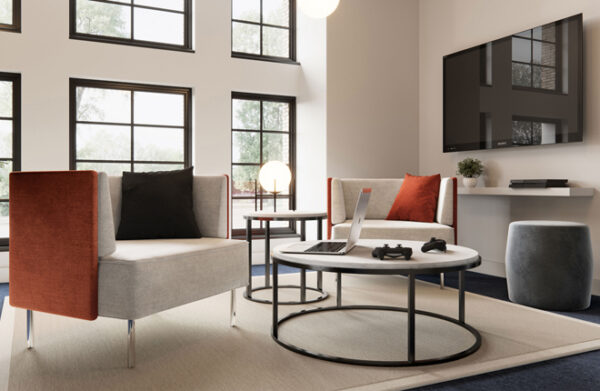 Indiana Jot Black Base Round Coffee Table