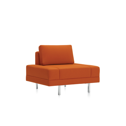 Global ML Park Orange Armless Lounge Bench