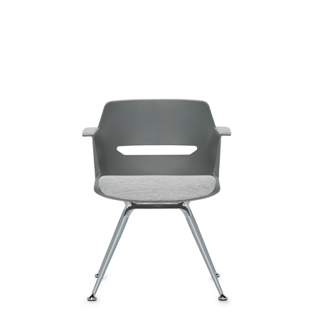 Global Moda Gray Upholstered Guest Chair