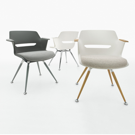 Global Moda Upholstered Guest Chair with Wood and Metal Legs