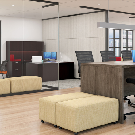 Offices To Go Mobile Modular Low Seating Ottoman