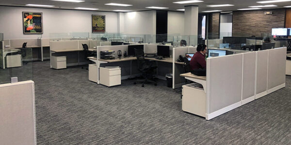 Remanufactured Open Office Cubicle Workstation Layout