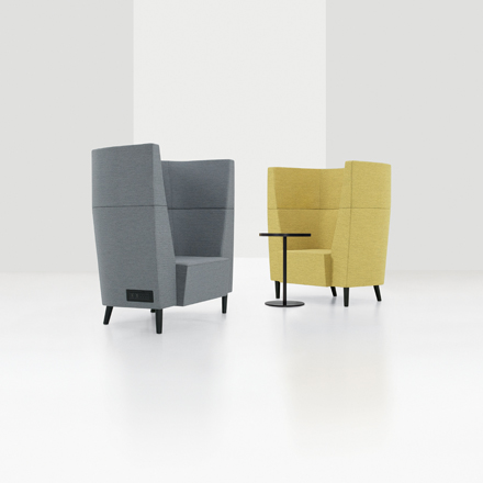 Global River Personal Harbor High-Back Lounge Chairs with Side Table