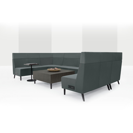 Global River High-Back Modular Lounge Seating Configuration