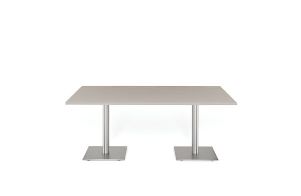 Global Swap Greige Rectangular Double Base Table