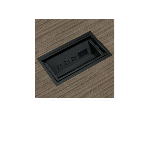 DPC Slim Black Recessed Workstation Power Center
