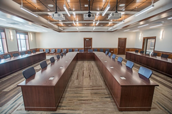 Symposia Dark Walnut Rectangular U-Shaped Meeting Table