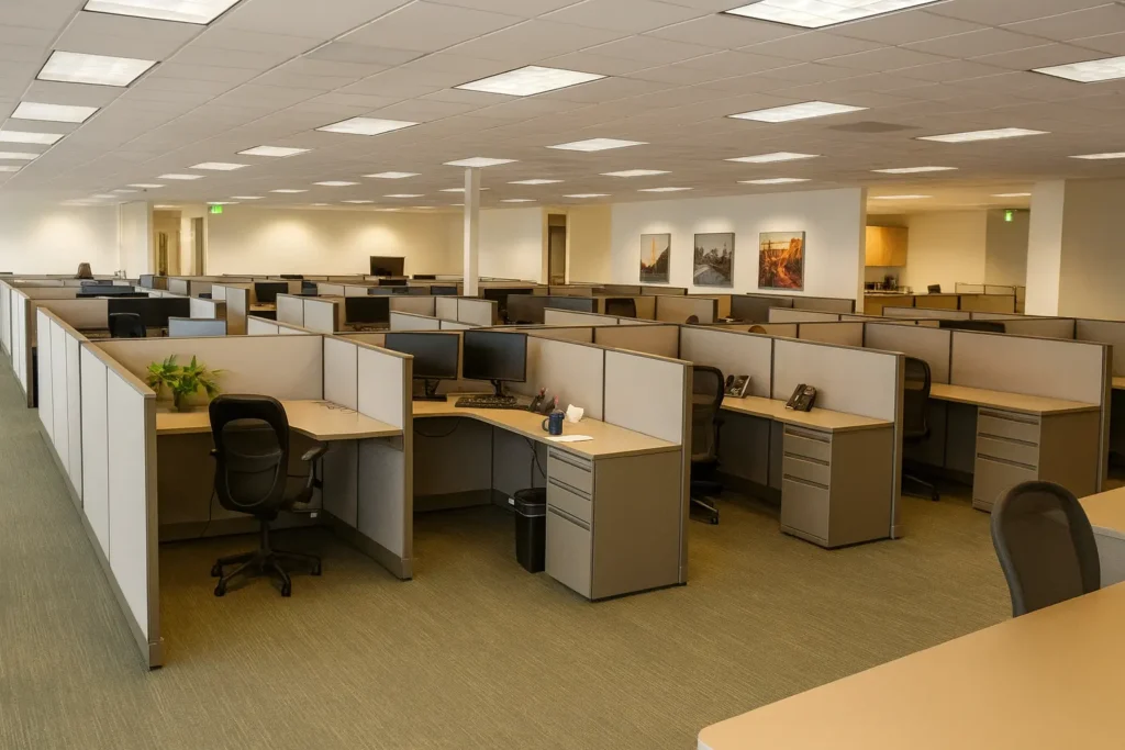 A Cubicle Floor with many cubicles
