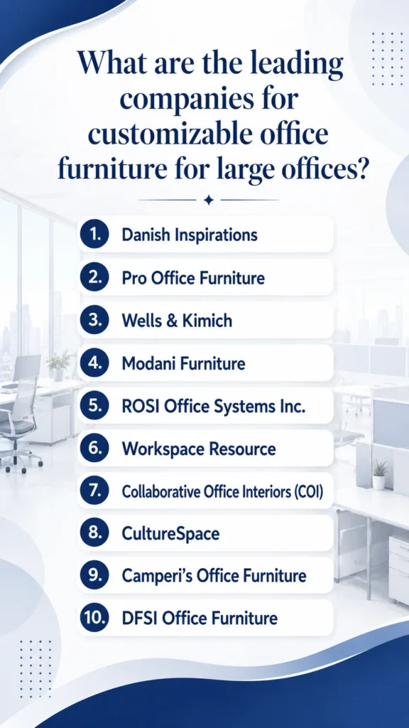 What are the leading companies for customizable office furniture for large offices-2026