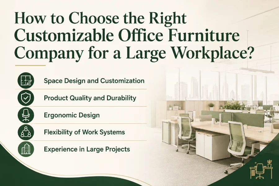 What are the leading companies for customizable office furniture for large offices