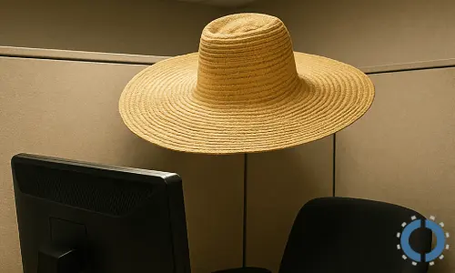 Block Overhead Light in A Cubicle-Wide-Brimmed