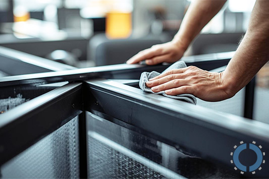 How to Remove Cubicle Shelves-Inspect and Clean the Cubicle Frame