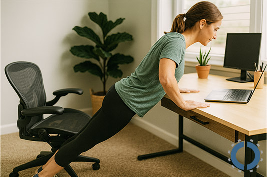 exercises you can do at your office cubicle-Desk Pushups
