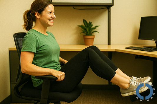 exercises you can do at your office cubicle-Seated Chair Crunches