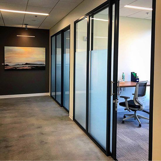 Sliding or Swing Door Office Fronts