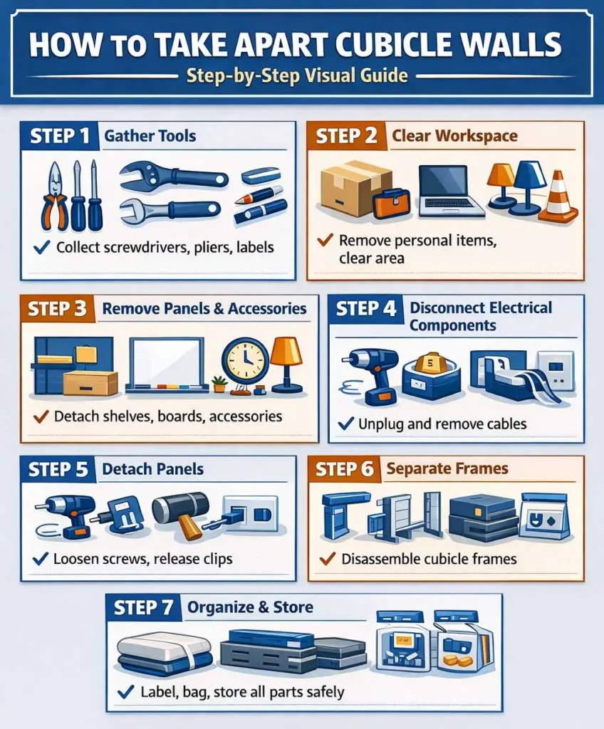 How to Take Apart Cubicle Walls