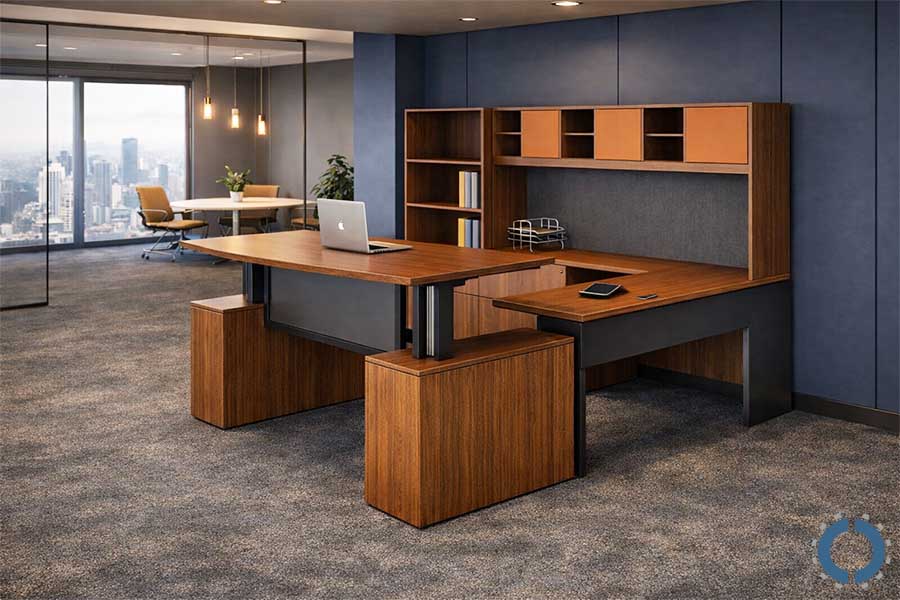 veneer office desk