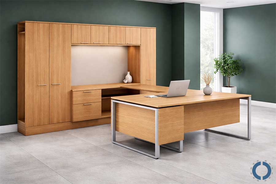 veneer office desk