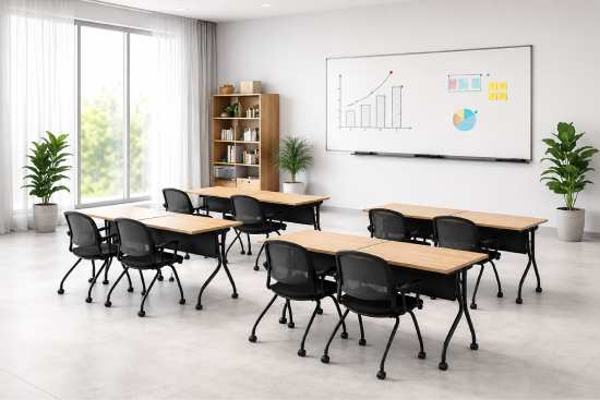 Set of 4 Flip Top Training Tables