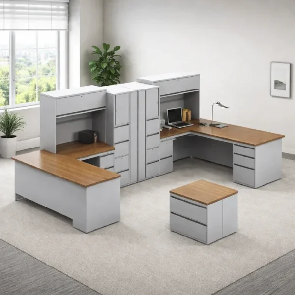 Heavy Duty Metal Office Desk with Drawers