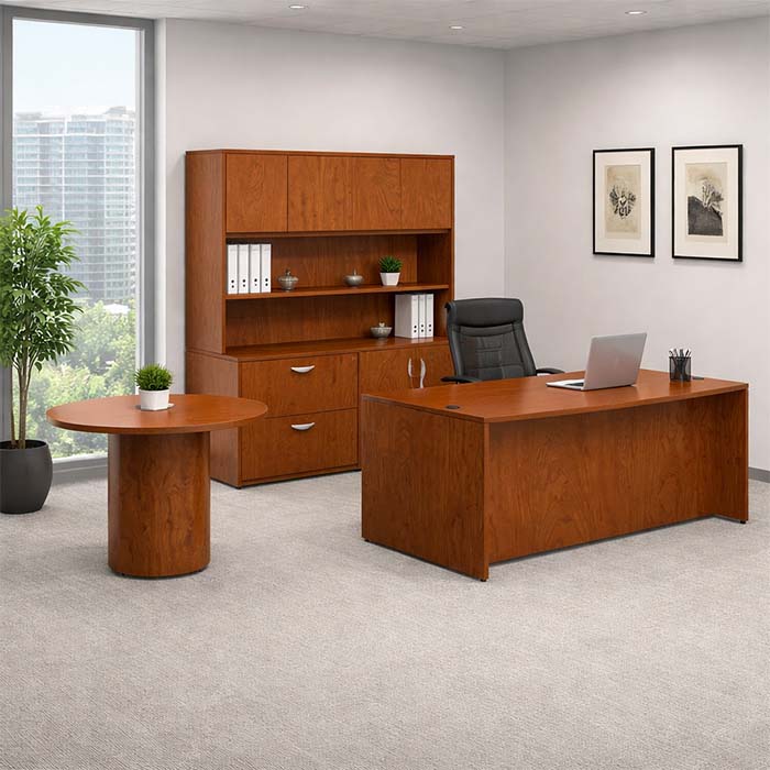 Ventnor Offices to Go Veneer Typical Executive Desk