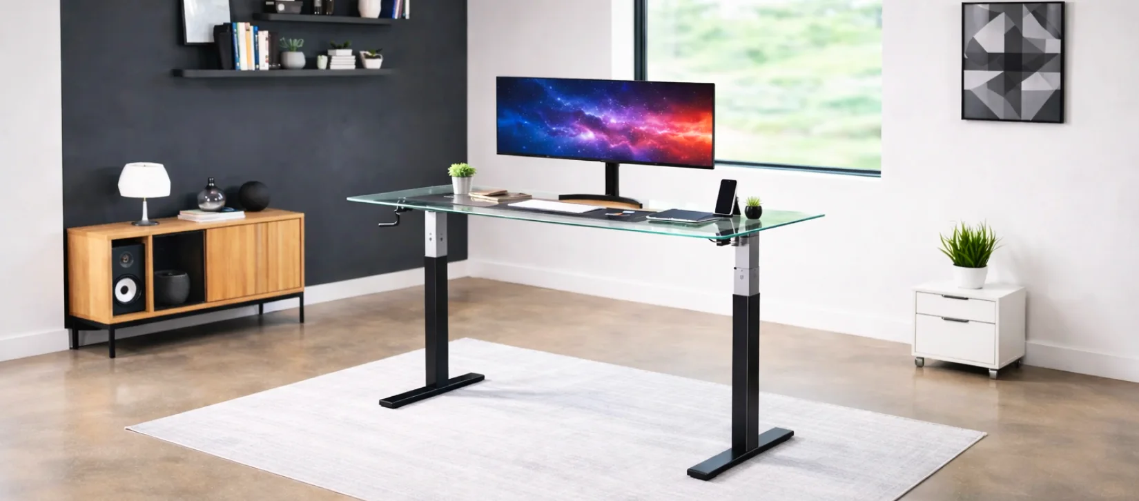 crank-adjustable-table-base