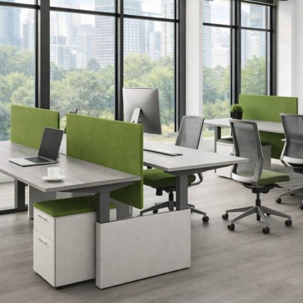 kinex adjustable height benching desk