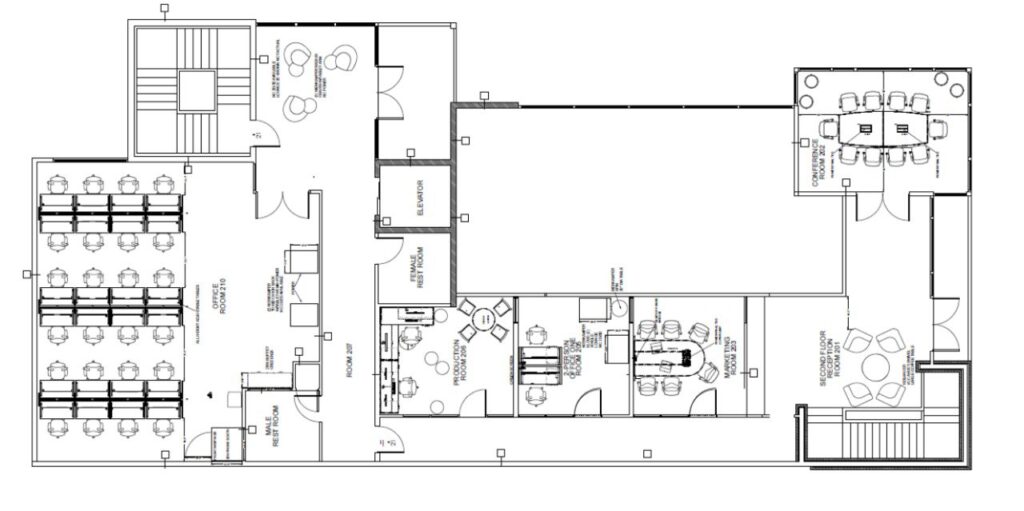 COI Free Space Floor Design of a large company