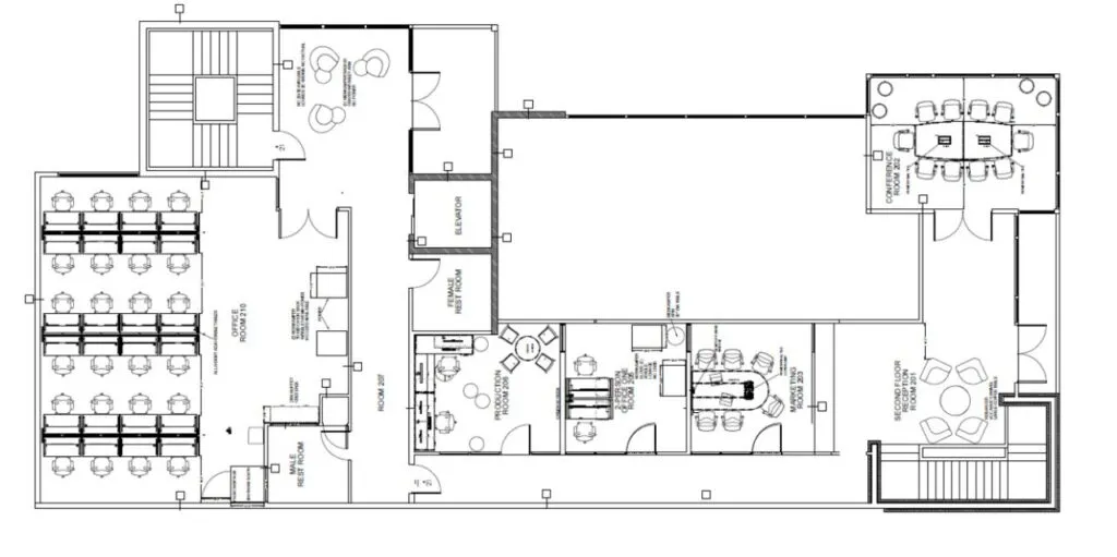 COI Free Space Floor Design of a large company